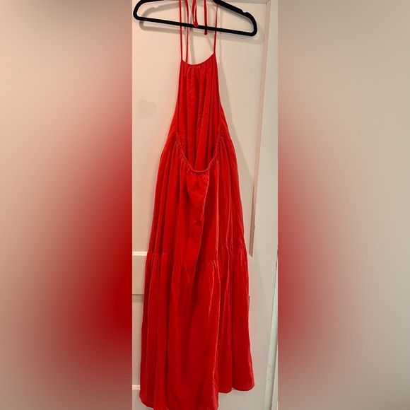 Cupshe x Kelsey Anderson Hello Sunshine Red Halter Maxi Dress Size Large NWT - Picture 11 of 14